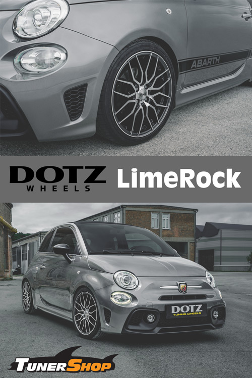 DOTZ LimeRock dark on Fiat 500 Abarth