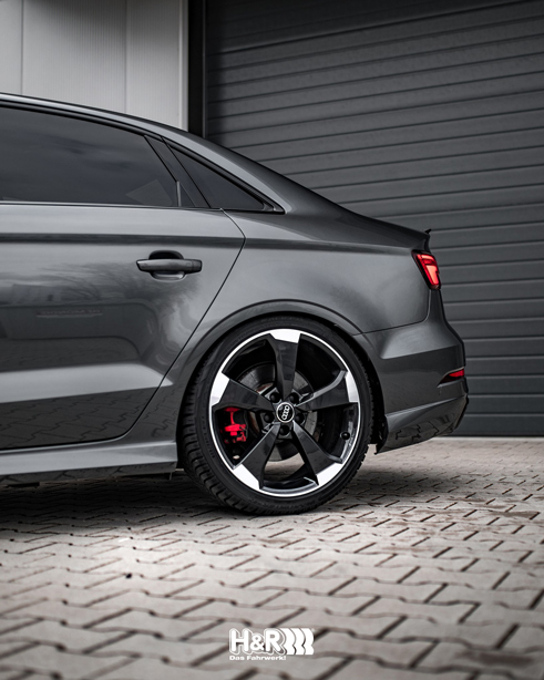 Audi RS3 on H&R coilover kit