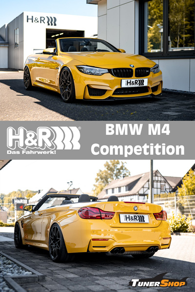 BMW M4 Competition Cabrio on H&R adjustable lowering springs